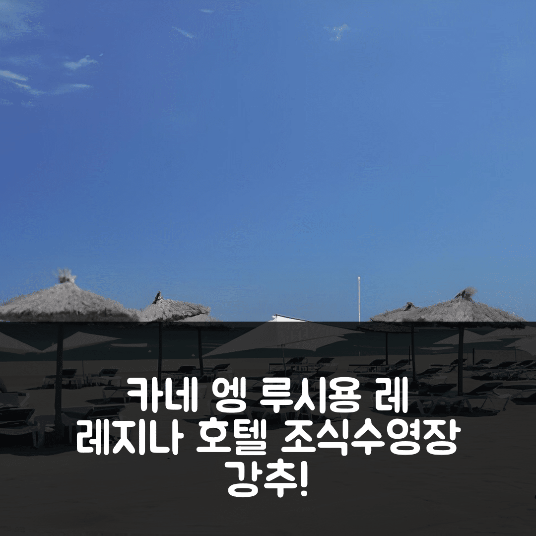 카네 엥 루시용 숙소 여행 호텔 추천 레 레지나 호텔 | 조식과 수영장이 뛰어난 가성비 5가지 이유