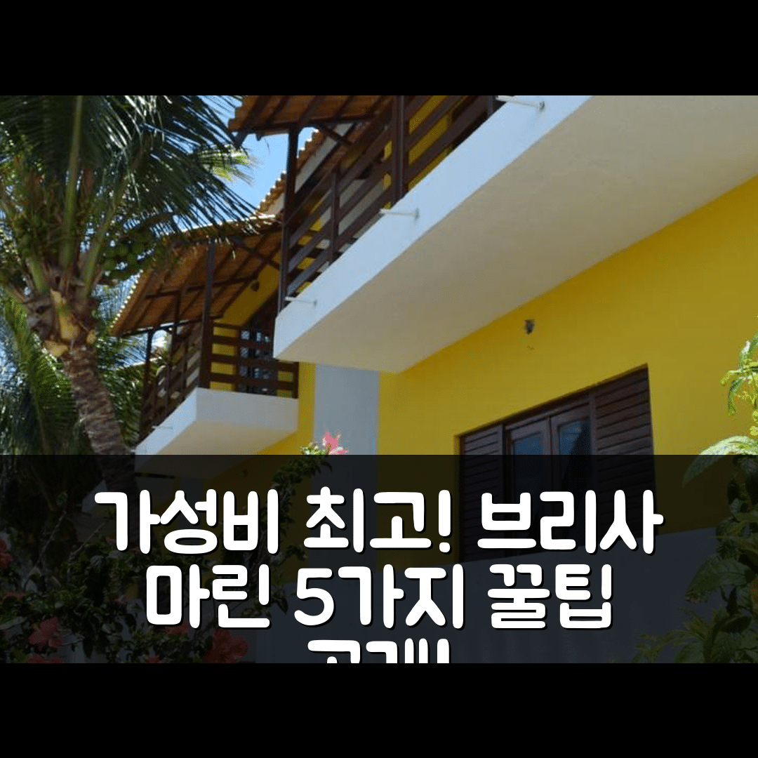콘드 숙소 여행 호텔 추천 푸사다 브리사 마린 | 가성비와 조식이 뛰어난 최고의 위치 5가지 팁