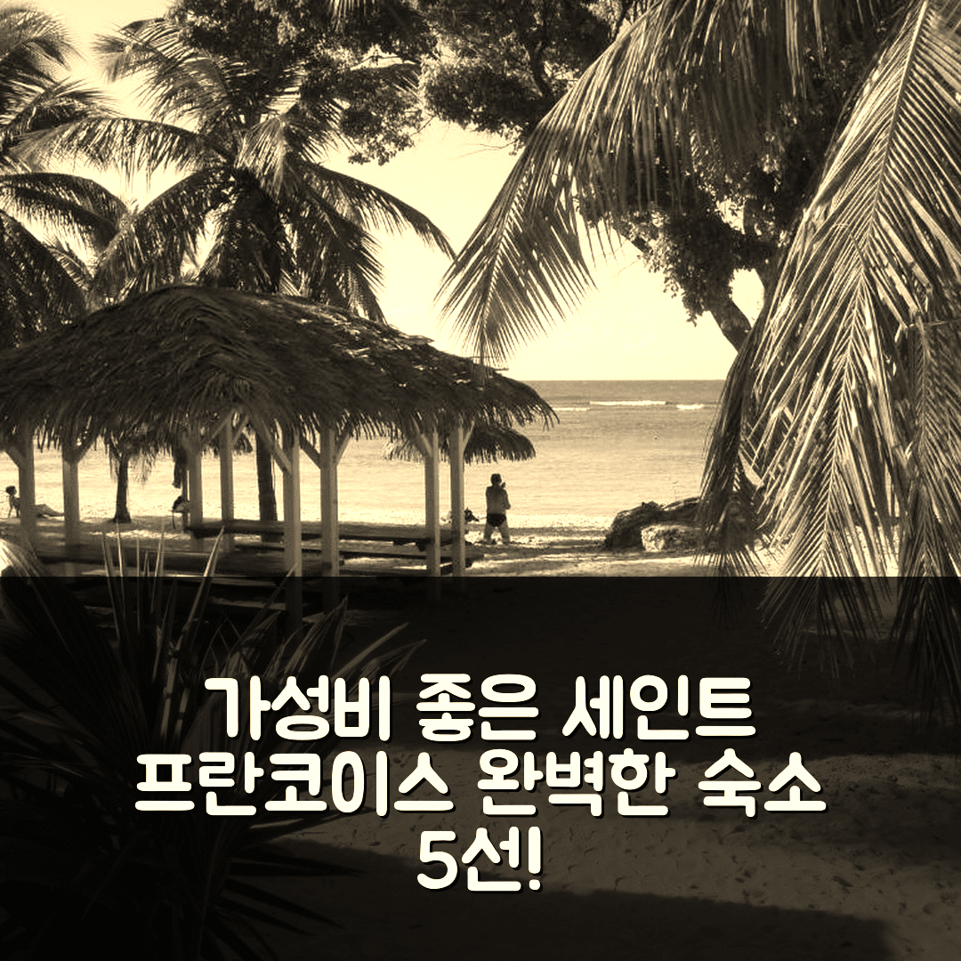 세인트 프란코이스 숙소 여행 호텔 추천 스튜디오 크레올 | 가성비 좋은 위치와 조식으로 완벽한 휴식 5가지 이유